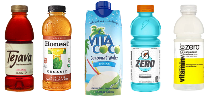 Three different drinks are shown in this image.